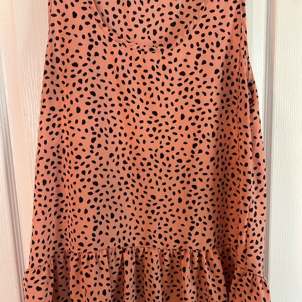 Vine & Love Peach and Black Patterned Skirt